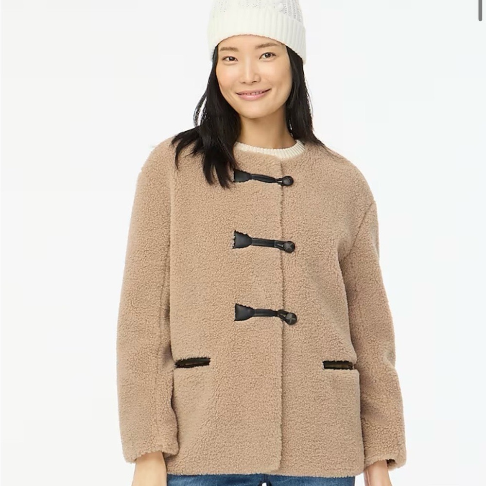 NWT JCREW Sherpa toggle coat